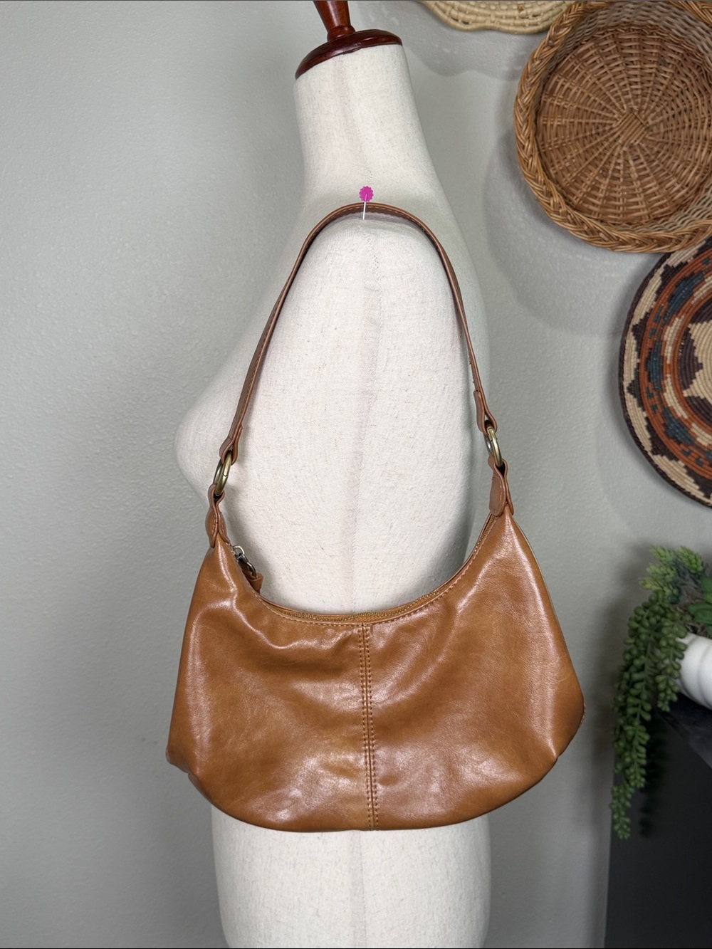 Joy Giselle Mini Hobo Convertible Crossbody Tan Shoulder Bag Minimalist